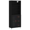 vidaXL Highboard Black 69,5x34x180 cm Engineered Wood