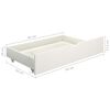vidaXL Bed Frame without Mattress White Solid Wood 140x200 cm