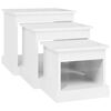 vidaXL Coffee Tables 3 pcs High Gloss White Engineered Wood