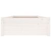 vidaXL Bed Frame without Mattress with Drawers White Single