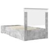 vidaXL Bed Frame with Drawer Concrete Grey 90 x 190 cm Engineered Wood