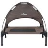 vidaXL Dog Bed Folding Manual Brown 76 x 62 x 70.5 cm Steel
