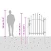 vidaXL Garden Gate with Lock Grey 150 x 100 cm Steel