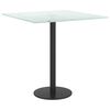 vidaXL Table Top White 40x40 cm 6 mm Tempered Glass with Marble Design