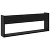 vidaXL Magazine Rack Black Oak 80 x 12 x 30 cm Engineered Wood