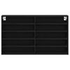 vidaXL Display Cabinet Black Oak 100 x 15 x 58 cm Engineered Wood