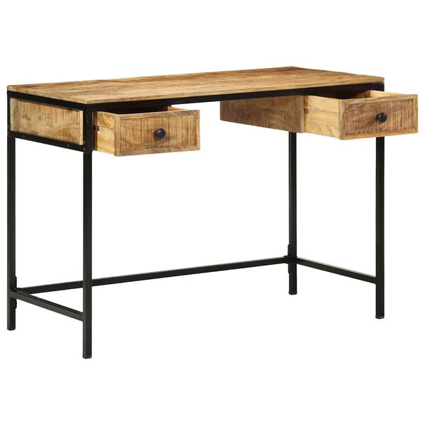 vidaXL Writing Desk Brown 105 x 50 x 75 cm Solid Mango Wood and Metal