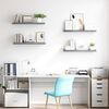 vidaXL Floating Wall Shelves 4 pcs Grey 80x23.5x3.8 cm MDF