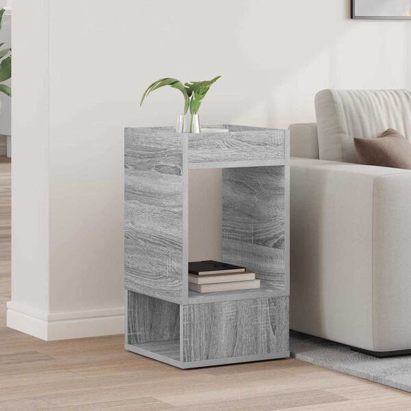 vidaXL End Table Grey Sonoma 30 x 30 x 56 cm Engineered Wood