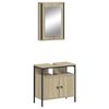 vidaXL 2 Piece Bathroom Furniture Set Sonoma Oak Engineered Wood