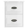 vidaXL Wall-mounted Bedside Cabinets 2 pcs High Gloss White 41.5x36x53cm