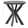 vidaXL Bistro Table Anthracite Ø70 cm Plastic