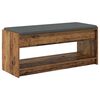 vidaXL Hall Bench Old Wood 103 x 38 x 45 cm Engineered Wood and Fabric