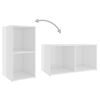 vidaXL 4 Piece TV Cabinet Set High Gloss White Engineered Wood