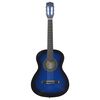 vidaXL Classical Guitar for Beginner and Kids Blue 3/4 36"