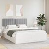 vidaXL Bed Frame with Upholstered Headboard Light Grey 150 x 200 cm