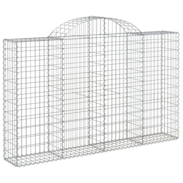 vidaXL Arched Gabion Baskets 20 pcs 200x30x120/140 cm Galvanised Iron