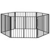 vidaXL Dog Gate 6 pcs Black 100 x 80 cm Galvanised Steel