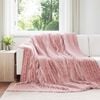 vidaXL Throw Blanket Pink 270 x 240 cm Fleece