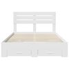 vidaXL Bed Frame with Drawer with Headboard Manual Engineered Wood