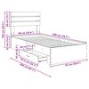 vidaXL Bed Frame with Drawer with Headboard Manual Engineered Wood