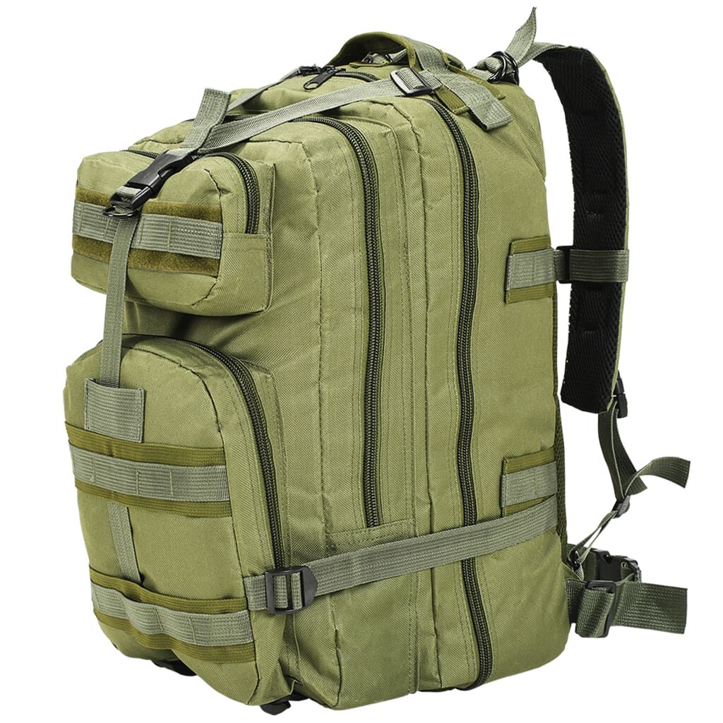 vidaXL Army Style Backpack 50 L Olive Green