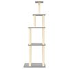vidaXL Cat Tree with Sisal Scratching Posts Light Grey 183 cm