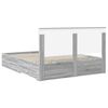 vidaXL Bed Frame with Drawer Grey Sonoma 160 x 200 cm Engineered Wood