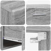 vidaXL TV Cabinet Set with Drawer Grey Sonoma Engineered Wood