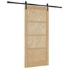 vidaXL Sliding Door 93 x 202 cm Engineered Wood Natural and Black