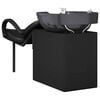 vidaXL Shampoo Chair Height Adjustable Black 63 x 141 x 92 cm PVC