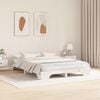 vidaXL Bed Frame White 150 x 200 cm Solid Pine Wood