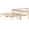 vidaXL Bed Frame with Headboard Brown 140 x 190 cm Solid Pine Wood