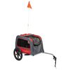 Animal Boulevard Pet Bike Trailer M 130x63x78 cm Red and Grey