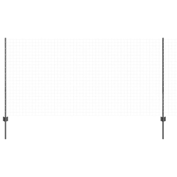 vidaXL Fence Post 5 pcs Grey 120 cm Steel