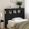 vidaXL LED Headboard Black Oak 120 x 18.5 x 103.5 cm Engineered Wood