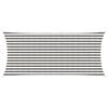 vidaXL Sunshade Sail Light Grey and White 2 x 5 m HDPE