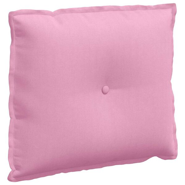 vidaXL Back Pillow Pink 60 x 19 x 50 cm Fabric