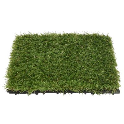 vidaXL Artificial Grass Tiles 11 pcs Green 30x30 cm