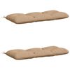 vidaXL Bench Cushions VIANEN 2 pcs 100% Polyester Sand