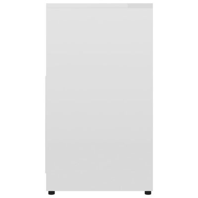 vidaXL Bathroom Cabinet High Gloss White 60x33x61 cm Chipboard