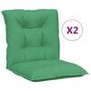vidaXL Garden Lowback Chair Cushions 2 pcs Green 100x50x7 cm Fabric