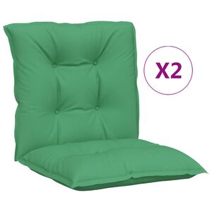 vidaXL Garden Lowback Chair Cushions 2 pcs Green 100x50x7 cm Fabric