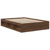 vidaXL Bed Frame without Mattress Brown Oak 120x200 cm