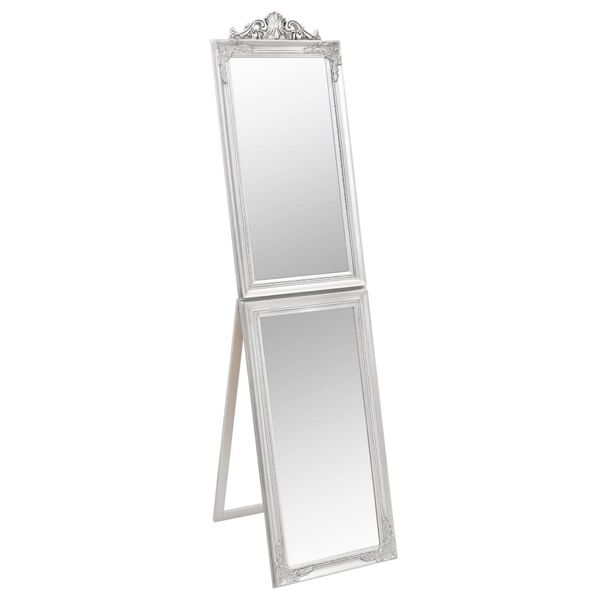 vidaXL Free-Standing Mirror Silver 50x200 cm