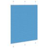 vidaXL Pleated Blind Blue 110x100 cm Fabric Width 109.4 cm Polyester