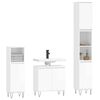 vidaXL 3 Piece Bathroom Cabinet Set High Gloss White Engineered Wood