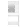 vidaXL Dressing Table with LED White 60x40x140 cm