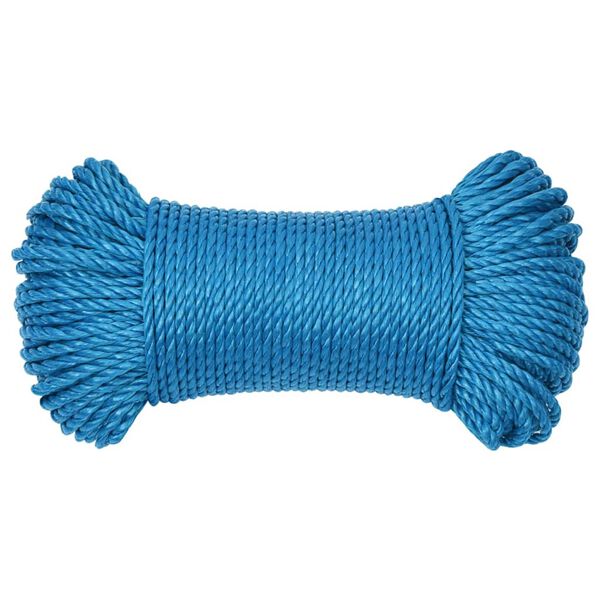 vidaXL Work Rope Blue 6 mm 100 m Polypropylene
