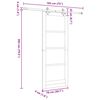 vidaXL Sliding Door White 78 x 202 cm Solid Pine Wood